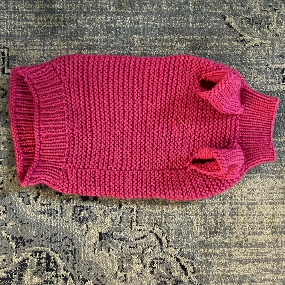 Raspberry-Colored Cat Sweater L NWOT